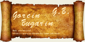 Gorčin Bugarin vizit kartica